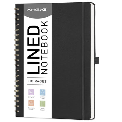AHGXG Lined Spiral Journal Notebook, 110 Pages, A4 (8.5" x 11")