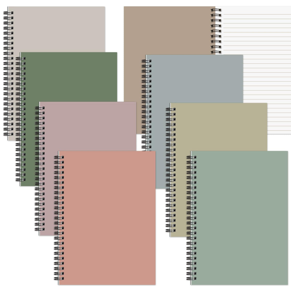 gisgfim 8 Pack Spiral Notebook A5 8.3 x 5.7 Inch College Ruled Spiral Journal Notebook 100 Pages/50 Sheets School Professional Journaling Notebooks for Business Work School Office Supplies(Colorful)