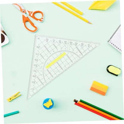 5pcs Plastic Triangle Ruler Set for Math Drawing and Geometry