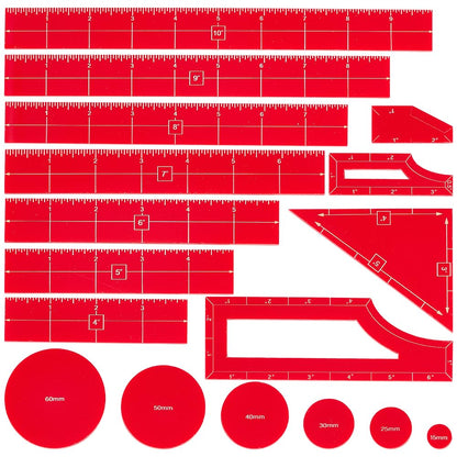 BENECREAT 17PCS Objective Point Markers, Acrylic Ruler Objective Makers Set, Round Objective Marker Gaming Accessory, War Games Measuring Ruler for Tabletop Wargames Templates Set (White)