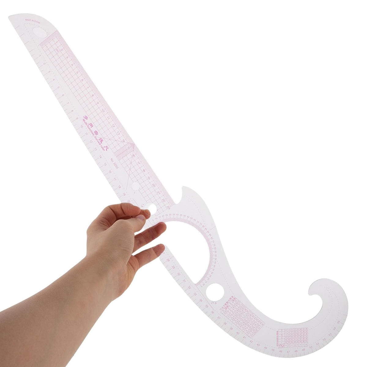 3pcs Garment Pattern Making Ruler Set, Plastic Sewing Tools