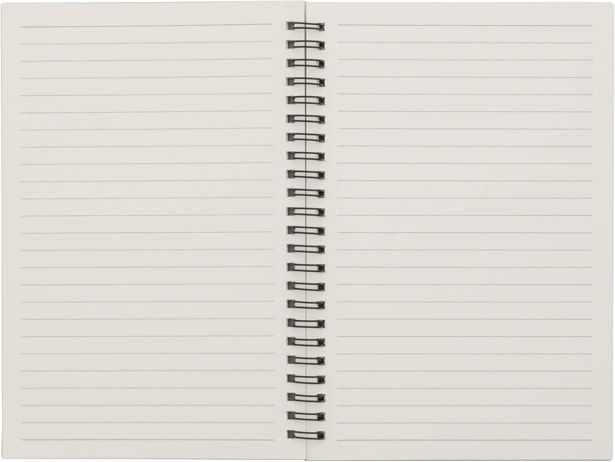 TWONE 3 Packs Soft Cover Notebook with Lined Paper Black Spiral Notebooks with 100 Ruled Pages 50 Sheets Memo Notepads for Home School Travel, 8.25 x 5.55 inch