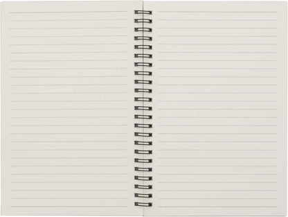 TWONE 3 Packs Soft Cover Notebook with Lined Paper Black Spiral Notebooks with 100 Ruled Pages 50 Sheets Memo Notepads for Home School Travel, 8.25 x 5.55 inch