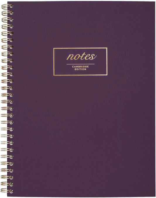 Cambridge Business Notebook, Legal Ruled Paper, 6-1/2" x 9-1/2", 80 Sheets, Flexible Soft Touch Cover, Purple (49556)