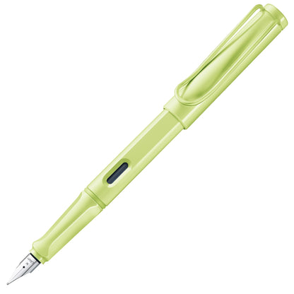 LAMY safari blue - Fountain Pen with ergonomic grip & polished steel nib in size F - ideal for any Writing & Calligraphy - including LAMY T 10 blue cartridge - Right-Handed
