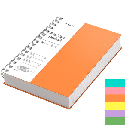 EMSHOI Lined Spiral Journal Notebook, 300 Pages, A5 Size (5.7'' x 8.2'')