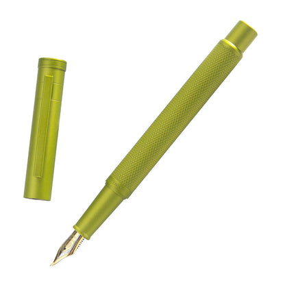 Asvine Dark Green Forest Fountain Pen Extra Fine Nib Classic Design with Converter and Metal Pen Case Set
