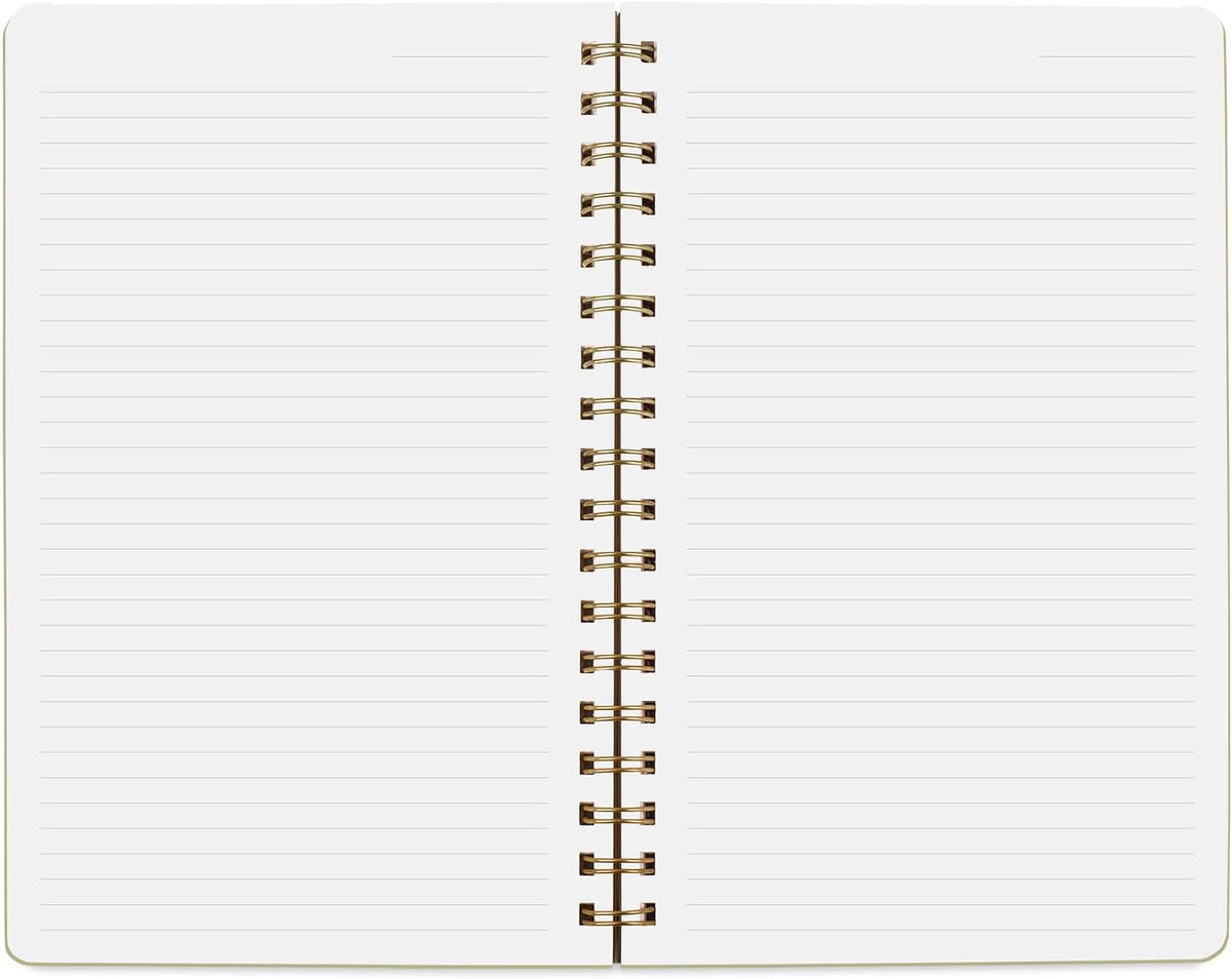 Fringe Studio Paper Spiral Journal, "FLEUR MAGNOLIA VINES", Approx. 6” w x 9.5” h x 0.5", 160 Pg, Fleur Collection (140PA006FSC)