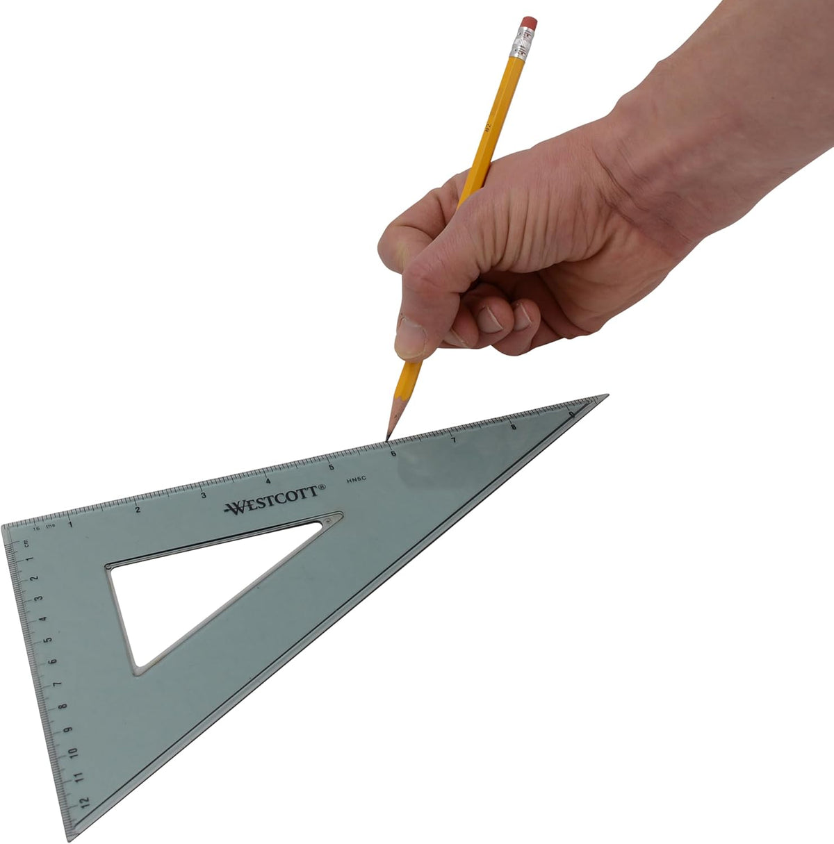 Westcott 10-Inch 30/60/90 Triangle Set, Transparent Acrylic with Cut-Out Center, 6-Pack (KT-80)