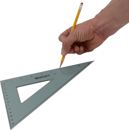 Westcott 10-Inch 30/60/90 Triangle Set, Transparent Acrylic with Cut-Out Center, 6-Pack (KT-80)