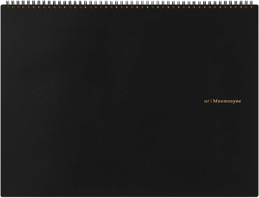 Maruman Mnemosyne Spiral Notebook, Horizontal A3, 11.69"x16.54", 5mm Grid