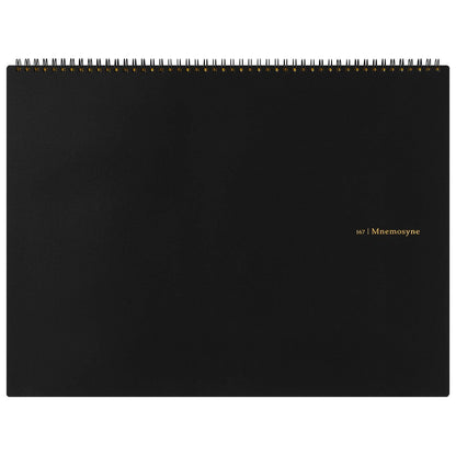 Maruman Mnemosyne Spiral Notebook, Horizontal A3, 11.69"x16.54", 5mm Grid