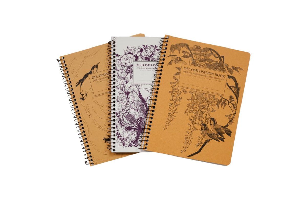 Decomposition Everglades College Ruled Spiral Notebook - 9.75 x 7.5 Journal with 160 Lined Pages - 100% Recycled Paper - Notebooks for School Supplies, Home & Office - Made in USA