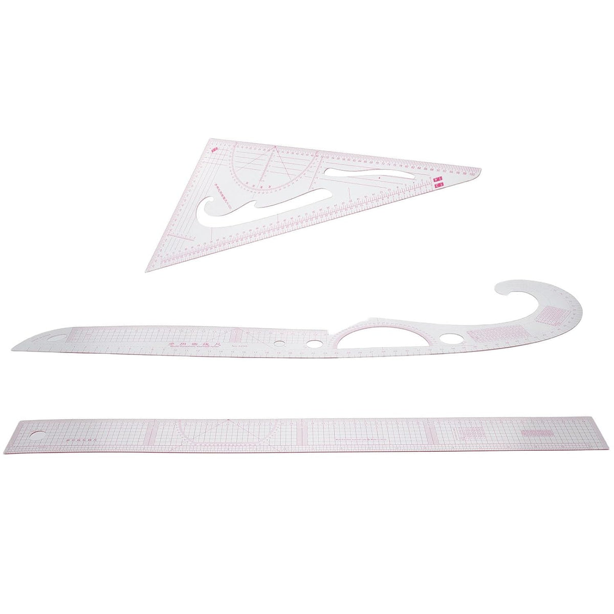 3pcs Professional Sewing Ruler Set, Garment Pattern Making Tools