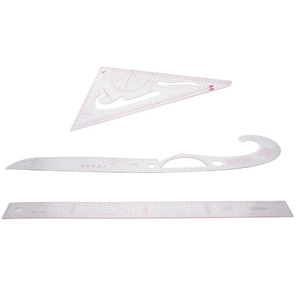 3pcs Professional Sewing Ruler Set, Garment Pattern Making Tools