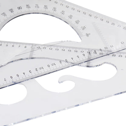 35CM Large Triangle Ruler Square Set Plastic Triangular Scale Architectural Ruler for Students Homeschoolers Architects Engineers 1pcs