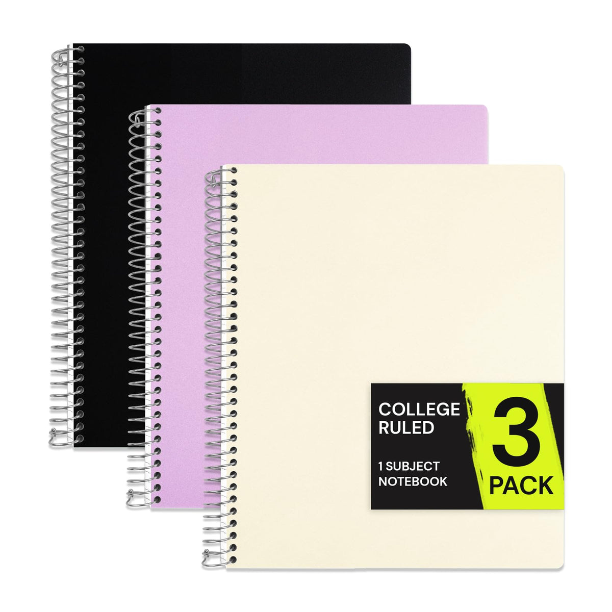 ONAVIA 1 Subject Spiral Notebook College Ruled Bulk, 140 Pages, Assorted