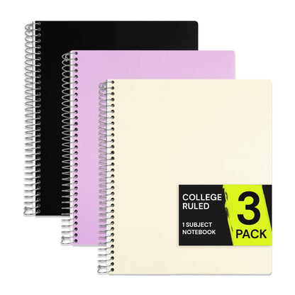 ONAVIA 1 Subject Spiral Notebook College Ruled Bulk, 140 Pages, Assorted