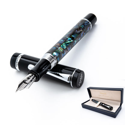 Conklin Duragraph Fountain Pen Ice Blue - Fine Nib, Elegant Writing Instrument with Cool Blue Finish