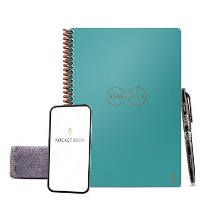 Rocketbook Core Reusable Smart Notebook, Letter Size 8.5x11, Black