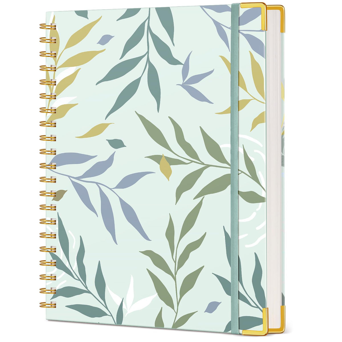 Cute Spiral Notebook Journal for Women, 200 Pages Lined Notebooks 8.5” x 11”, A4 Large Hardcover Spiral Journals with 100 GSM Thick Paper, College Ruled Notebook for Writing Work School, Orange Floral
