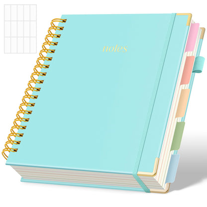 SKYDUE 5 Subject Notebook with Dividers and Tabs, Notebooks for Work
