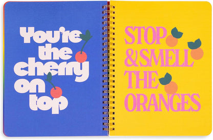 ban.do Small Colorful Spiral Notebook (Mid-Century Stripe)