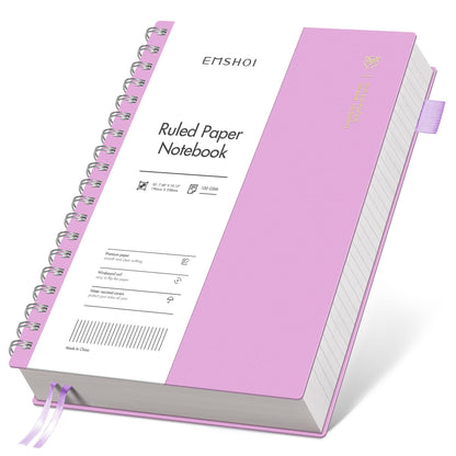 EMSHOI Lined Spiral Journal Notebook, 300 Pages, A5 Size (5.7'' x 8.2'')