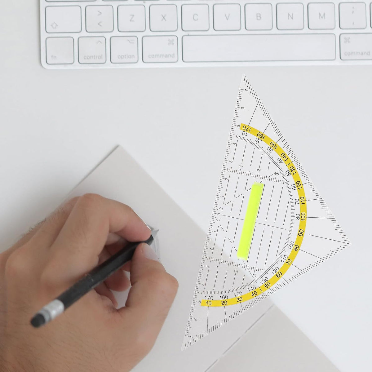 10pcs Plastic Triangle Rulers with Handle for Geometry