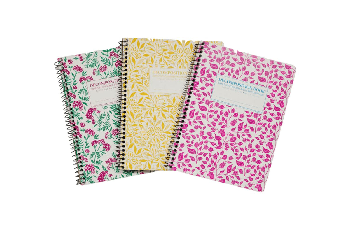 Decomposition Bluebells College Ruled Spiral Notebooks – 9.75 x 7.5 Journal with 160 Lined Pages – Notebooks for School Supplies, Home & Office – 100% Recycled Paper – Made in USA