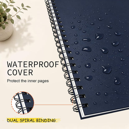 Lined Spiral Notebook 8.5"x11" 4 Pack Hardcover Journal 100GSM