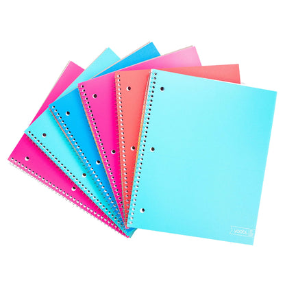 Yoobi College Ruled Spiral Notebooks, 3-Pack, Celestial, 150 Sheets