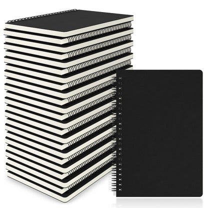 EUSOAR Spiral Ruled Notebook, A5 3packs 5.5"X8.3" 120 Pages Lined Travel Writing Notebooks Journal, Memo Notepad Sketchbook, Office Business Subject Diary Ruled Spiral Book Journal-Coffee Cover