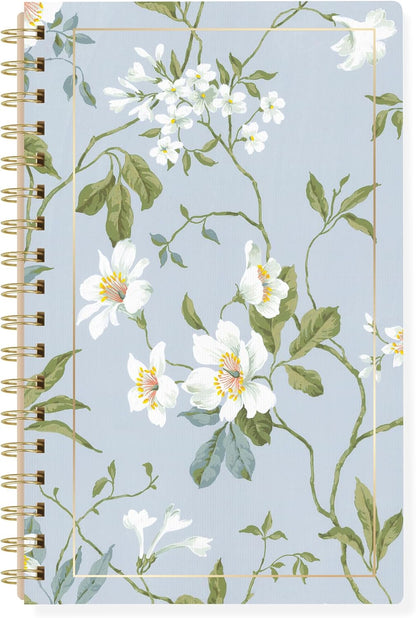 Fringe Studio Paper Spiral Journal, "FLEUR MAGNOLIA VINES", Approx. 6” w x 9.5” h x 0.5", 160 Pg, Fleur Collection (140PA006FSC)