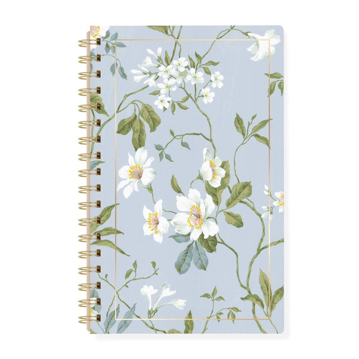 Fringe Studio Paper Spiral Journal, "FLEUR MAGNOLIA VINES", Approx. 6” w x 9.5” h x 0.5", 160 Pg, Fleur Collection (140PA006FSC)