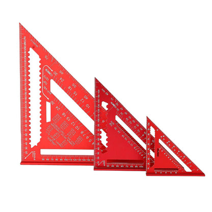 Aluminum Rafter Square Set 4 6 12 Inch Triangular Woodworking Ruler