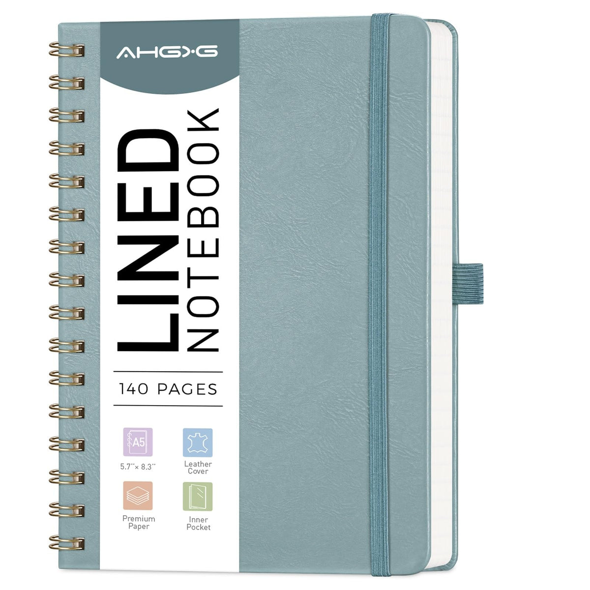 AHGXG Lined Spiral Journal Notebook, 110 Pages, A4 (8.5" x 11")