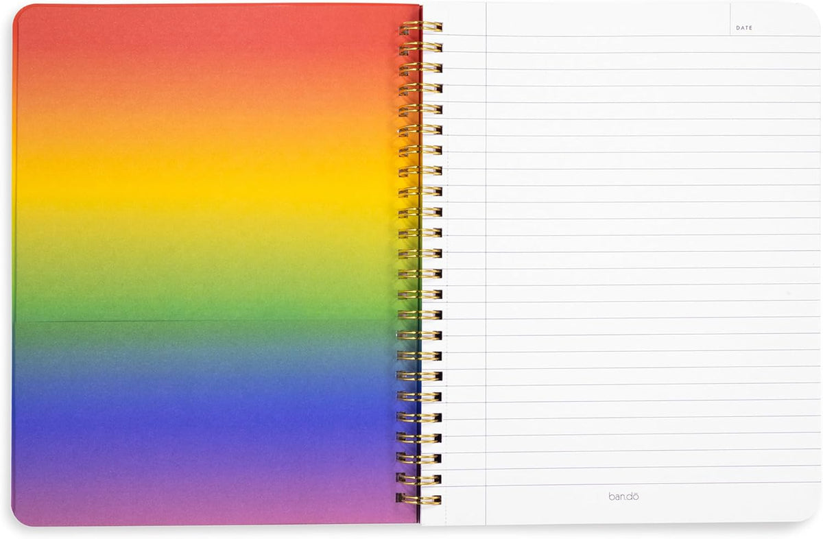 ban.do Small Colorful Spiral Notebook (Mid-Century Stripe)