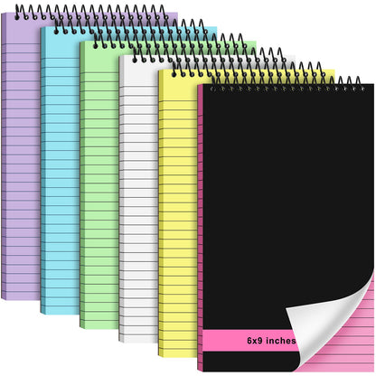 Resurhang 6 Pcs Top Spiral Notebooks,8.5 x 11 Inches,No Holes,White