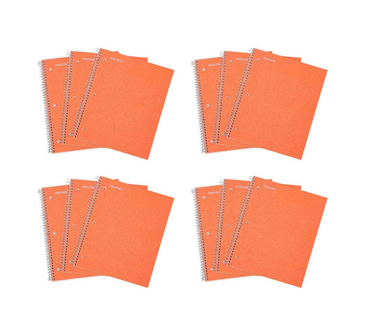 Mintra Office Durable Spiral Notebooks, 1 Subject, (Spring Pink, Sun Yellow, Arctic Ice, College Ruled 3pk)