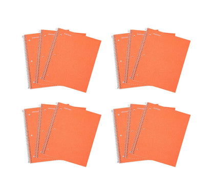 Mintra Office Durable Spiral Notebooks, 1 Subject, (Spring Pink, Sun Yellow, Arctic Ice, College Ruled 3pk)