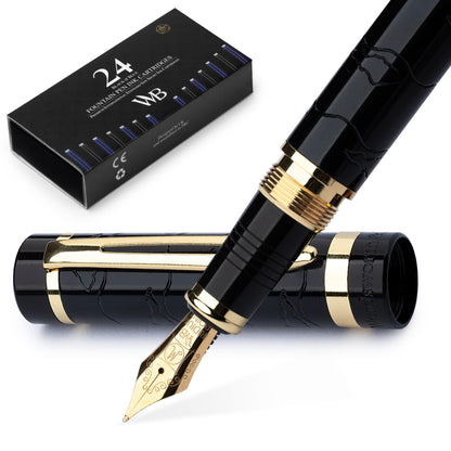 Wordsworth & Black Primori Luxury Fountain Pen Set for Writing, Medium Nib
