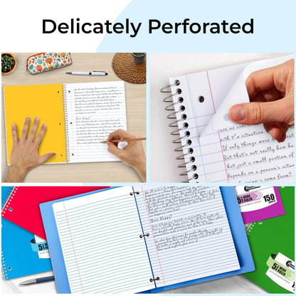 Rosmonde 24 Pack, 5 Subject Notebook Wide Ruled, 150 Sheets (300 Pages)
