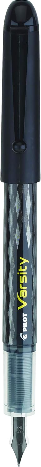 PILOT Precise Varsity Pre-Filled Fountain Pens, 1.0mm, Black Ink, 12-Pack