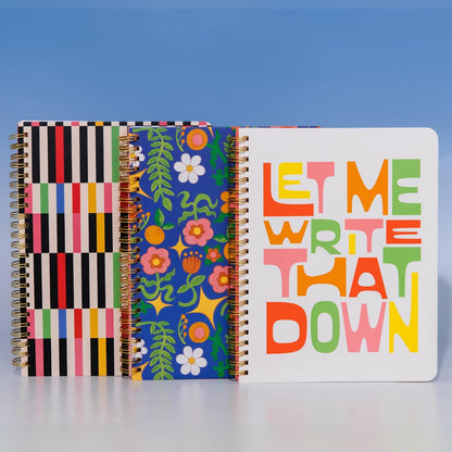 ban.do Small Colorful Spiral Notebook (Mid-Century Stripe)