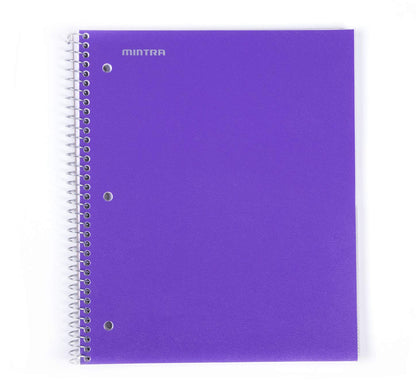 Mintra Office Durable Spiral Notebooks, 1 Subject, (Spring Pink, Sun Yellow, Arctic Ice, College Ruled 3pk)