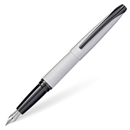 Cross ATX Sandblasted Dark Blue Fountain Pen, Fine Nib, Black Ink