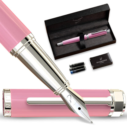 Luxury Fountain Pen Set for Writing, Refillable Ink Converter, Gift Box