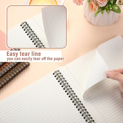 Glenmal 6 Pcs Spiral Notebook, College Ruled 8.5 x 11'', Classic Color