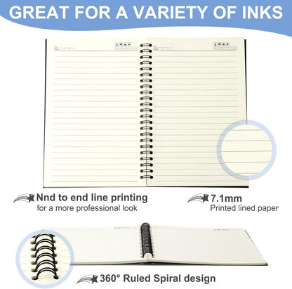 Epakh 18 Pack A5 Spiral Notebooks Ruled, Kraft Hardcover, 5.5 X 8.3 Inch